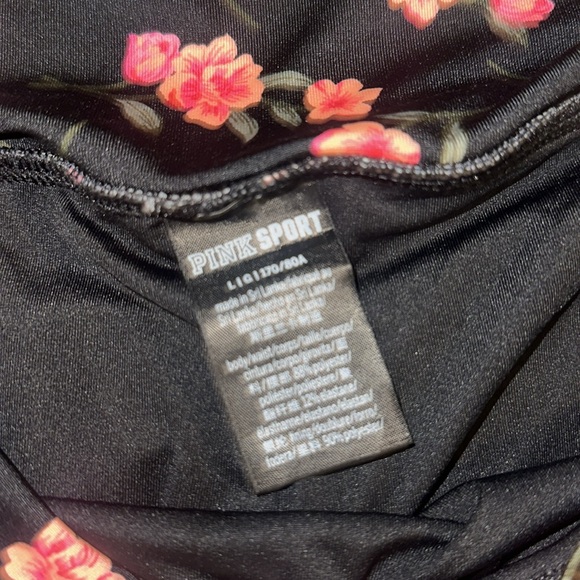 Vs pink Floral Black and Pink swim suit or gym outfit - Picture 3 of 7